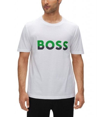 BOSS Men's Cotton-Jersey T-shirt White $32.83 T-Shirts
