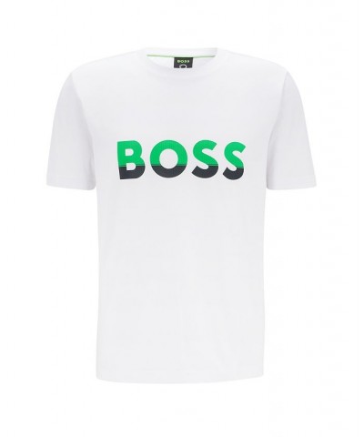 BOSS Men's Cotton-Jersey T-shirt White $32.83 T-Shirts