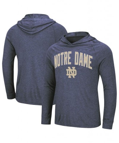 Men's Heathered Navy Notre Dame Fighting Irish Big and Tall Wingman Raglan Hoodie T-shirt $27.30 T-Shirts