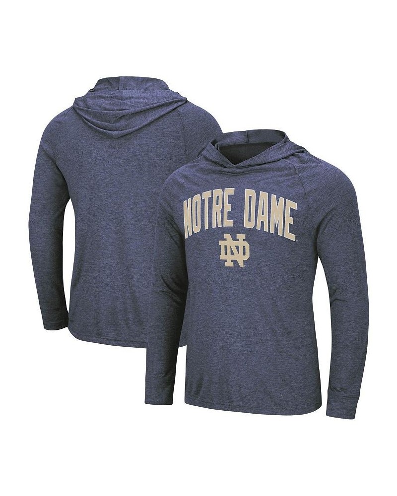 Men's Heathered Navy Notre Dame Fighting Irish Big and Tall Wingman Raglan Hoodie T-shirt $27.30 T-Shirts