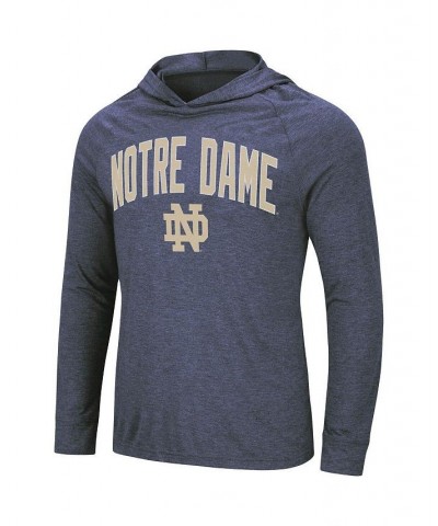 Men's Heathered Navy Notre Dame Fighting Irish Big and Tall Wingman Raglan Hoodie T-shirt $27.30 T-Shirts