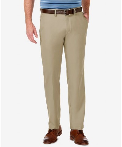 Men's Cool 18 PRO Stretch Straight Fit Flat Front Dress Pants Tan/Beige $31.89 Pants
