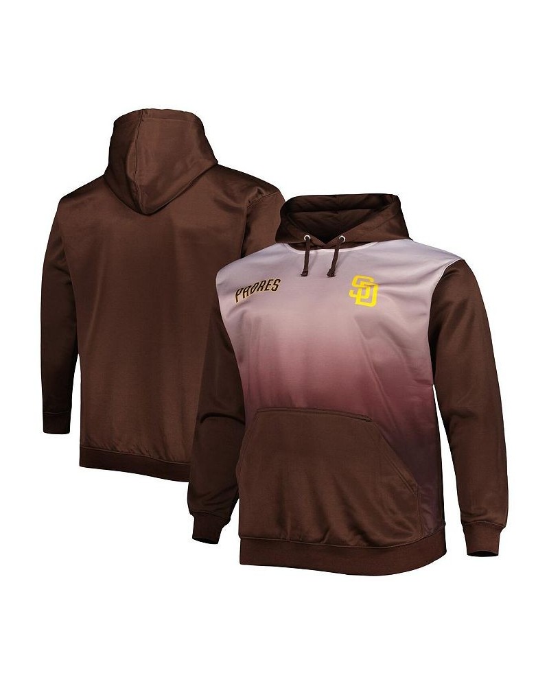 Men's Brown San Diego Padres Fade Sublimated Big and Tall Fleece Pullover Hoodie $44.65 Sweatshirt