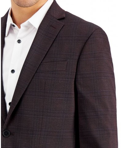 Men's Slim-Fit Purple Plaid Suit Jacket Purple $39.88 Blazers