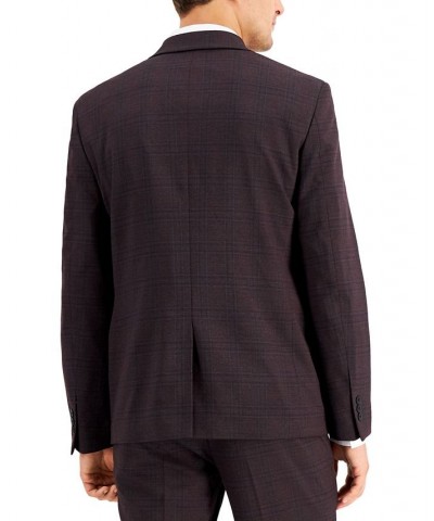 Men's Slim-Fit Purple Plaid Suit Jacket Purple $39.88 Blazers