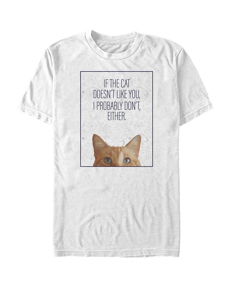 Marvel Men's Captain Marvel the Cat Doesn't Like You, Short Sleeve T-shirt White $14.35 T-Shirts