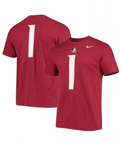 Men's 1 Garnet Florida State Seminoles Jersey T-shirt $18.80 T-Shirts