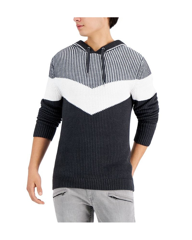 Men's Colorblocked Hoodie Sweater PD02 $19.62 Sweaters