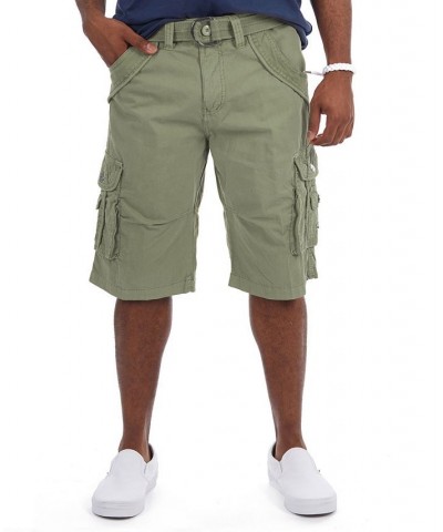 Men's Belted Double Pocket Cargo Shorts PD18 $19.95 Shorts