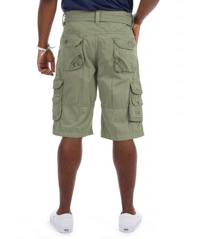 Men's Belted Double Pocket Cargo Shorts PD18 $19.95 Shorts