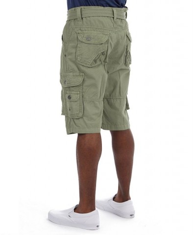 Men's Belted Double Pocket Cargo Shorts PD18 $19.95 Shorts