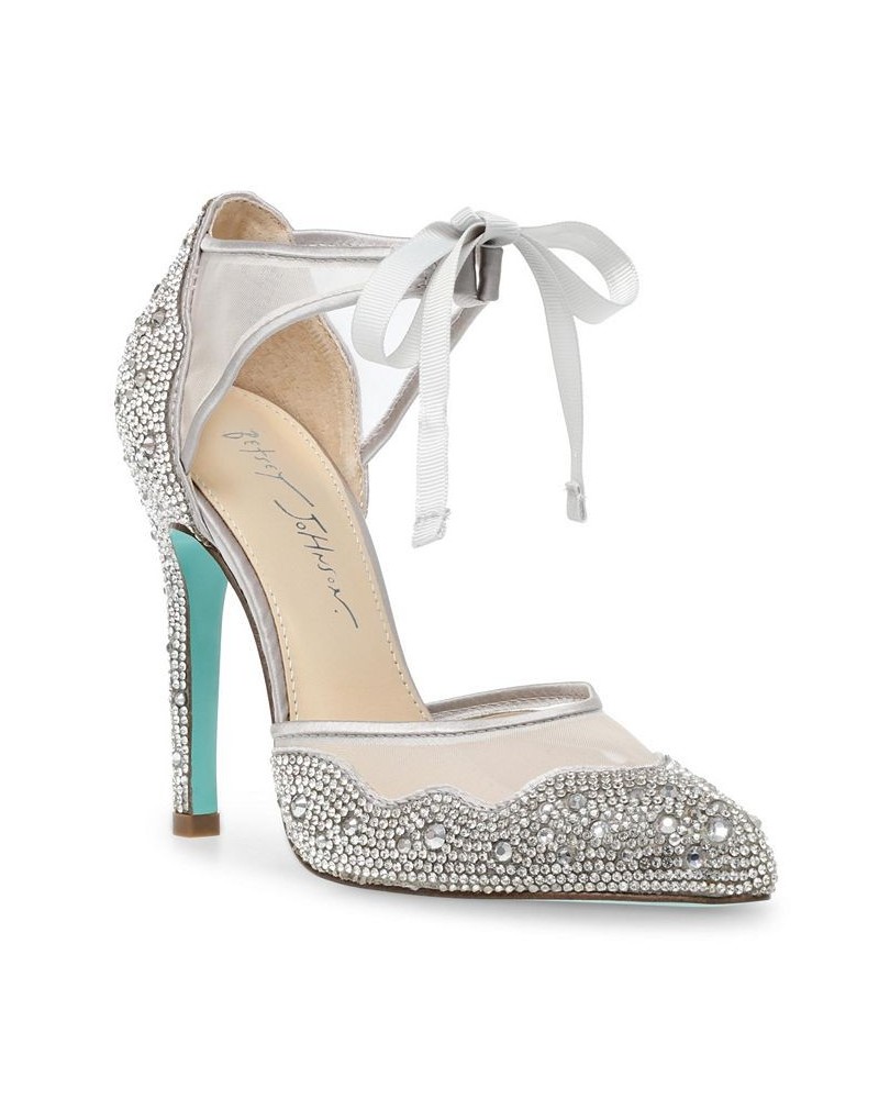 Betsey Johnson Women's Iris Evening Pumps Silver $45.78 Shoes