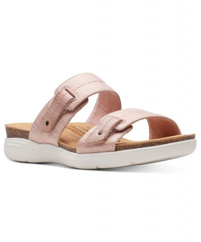 Women's April Dusk Slip-On Slide Sandals Pink $43.68 Shoes