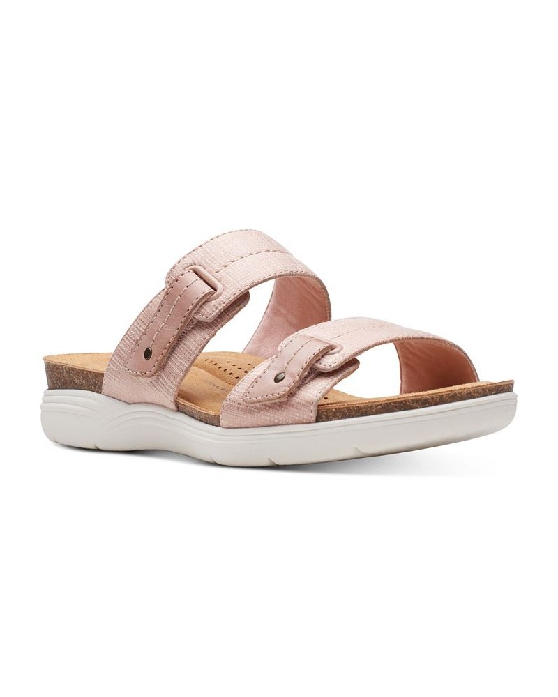 Women's April Dusk Slip-On Slide Sandals Pink $43.68 Shoes