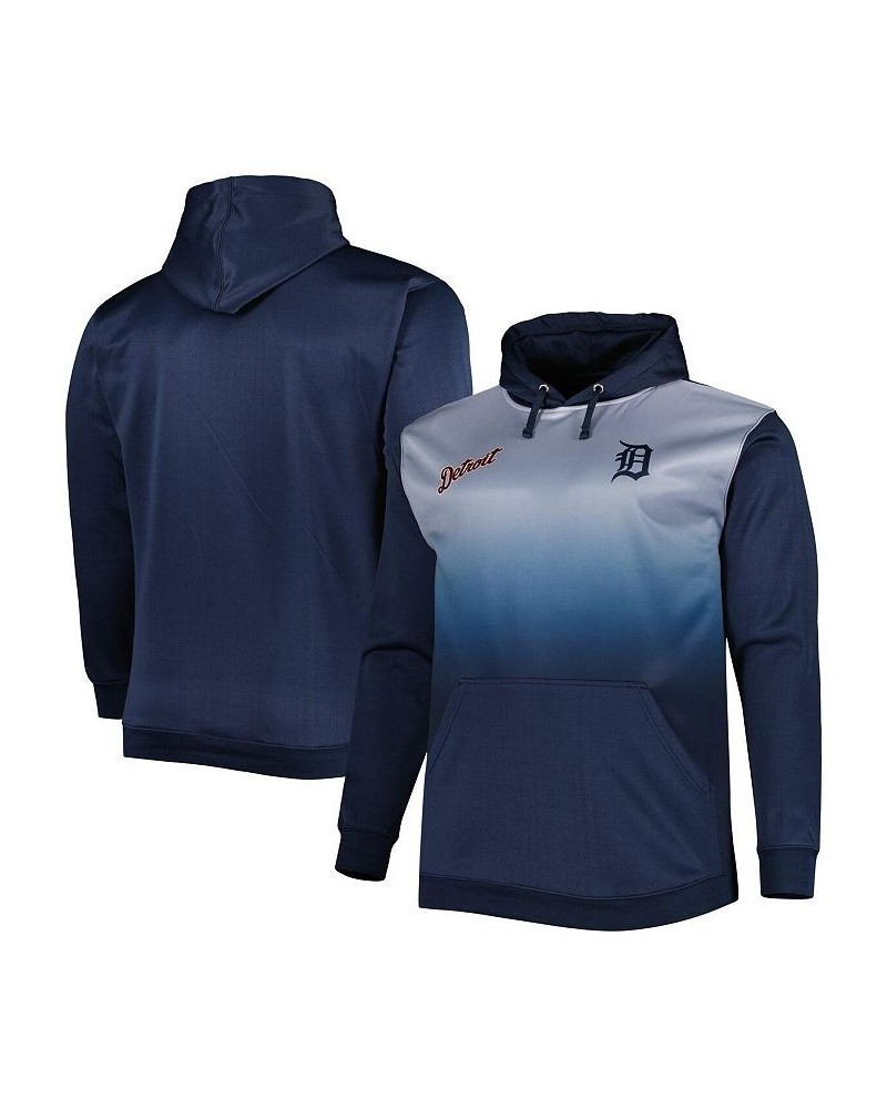 Men's Big and Tall Navy Detroit Tigers Fade Sublimated Fleece Pullover Hoodie $45.60 Sweatshirt