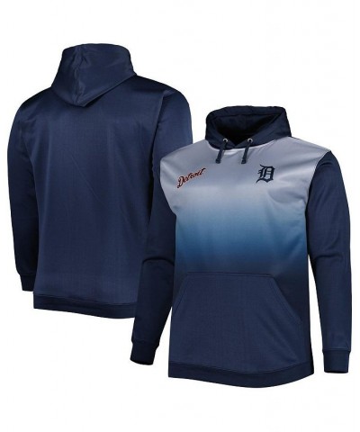 Men's Big and Tall Navy Detroit Tigers Fade Sublimated Fleece Pullover Hoodie $45.60 Sweatshirt