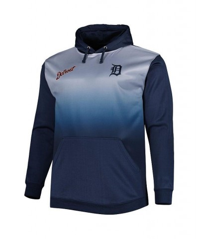 Men's Big and Tall Navy Detroit Tigers Fade Sublimated Fleece Pullover Hoodie $45.60 Sweatshirt