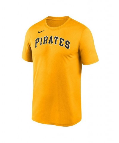 Men's Gold Pittsburgh Pirates Wordmark Legend Performance Big and Tall T-shirt $28.49 T-Shirts