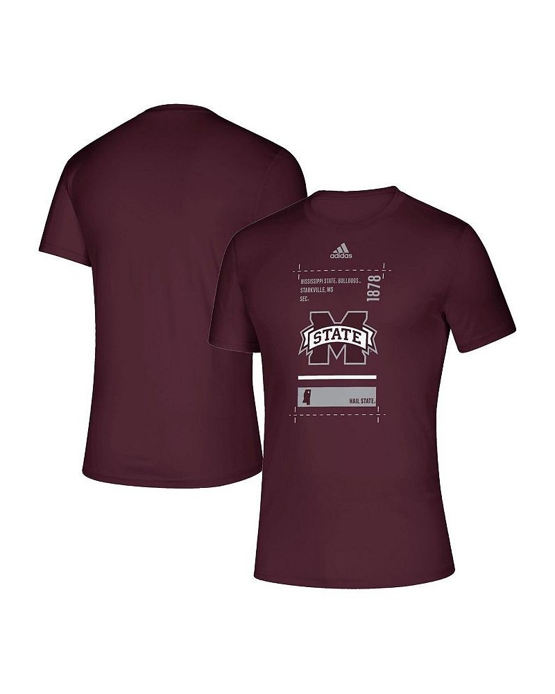 Men's Maroon Mississippi State Bulldogs Hall Pass AEROREADY Creator T-shirt $20.25 T-Shirts