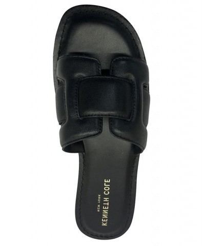 Women's Aiden Flat Sandals Black $45.78 Shoes