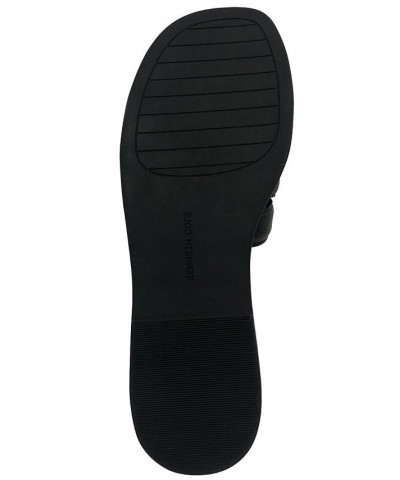 Women's Aiden Flat Sandals Black $45.78 Shoes