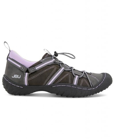 Women's Synergy Bungee Lace-Up Sporty Sneakers Gray $24.47 Shoes