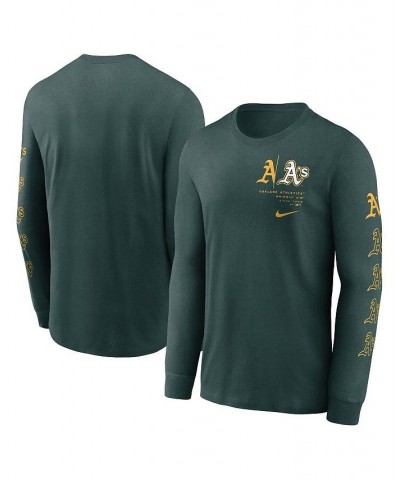 Men's Green Oakland Athletics Team Slider Tri-Blend Long Sleeve T-shirt $24.75 T-Shirts