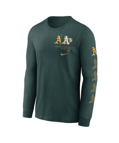 Men's Green Oakland Athletics Team Slider Tri-Blend Long Sleeve T-shirt $24.75 T-Shirts