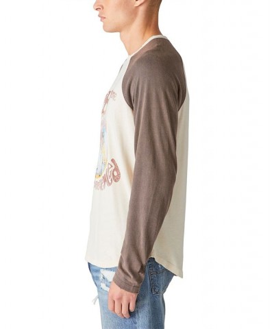 Men's Jimi Hendrix Graphic Baseball Long Sleeve T-shirt Multi $20.71 T-Shirts