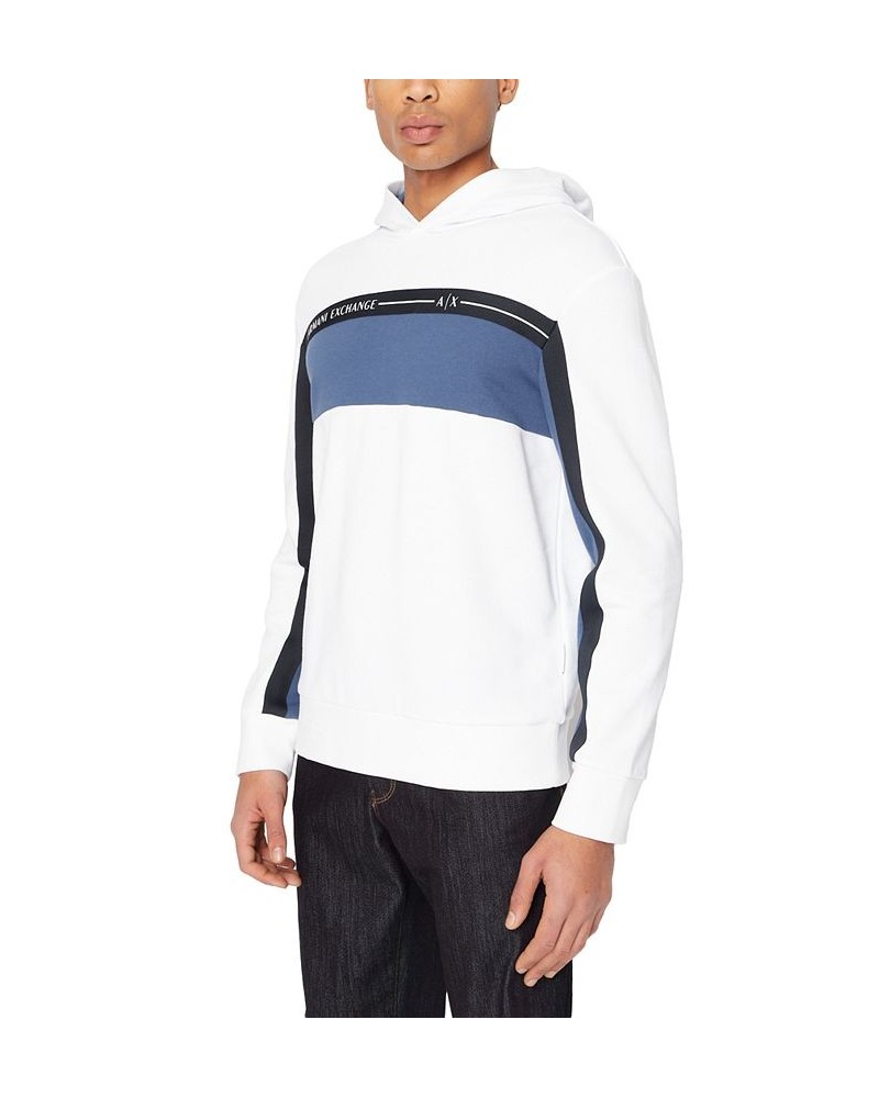 Men's Colorblocked Hoodie with Ribbon Detail Blue $35.00 Sweatshirt