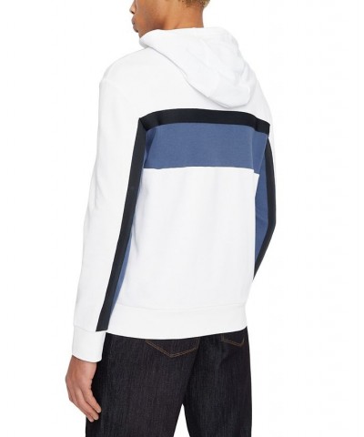 Men's Colorblocked Hoodie with Ribbon Detail Blue $35.00 Sweatshirt