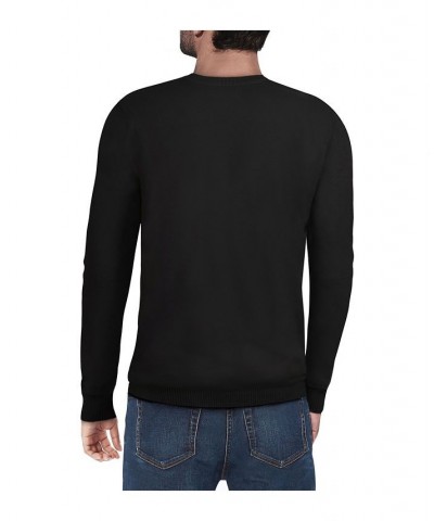 Men's Basic V-Neck Pullover Midweight Sweater Black $21.15 Sweaters