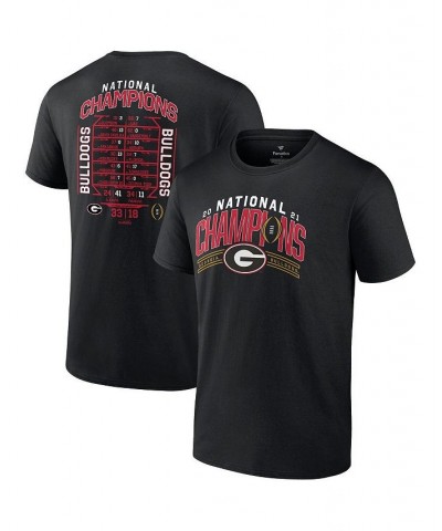 Men's Branded Black Georgia Bulldogs College Football Playoff 2021 National Champions Schedule T-shirt $16.00 T-Shirts