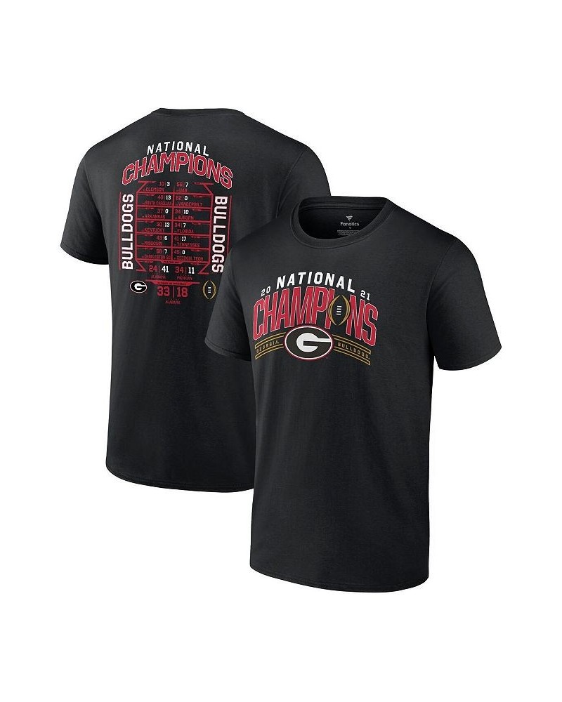 Men's Branded Black Georgia Bulldogs College Football Playoff 2021 National Champions Schedule T-shirt $16.00 T-Shirts