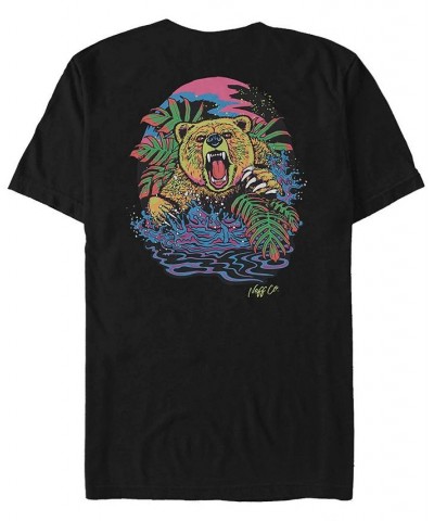 Men's NEFF Psychedelic Bear Short Sleeve T-shirt Black $14.35 T-Shirts