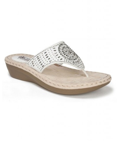 Cienna Comfort Thong Sandals White $31.74 Shoes