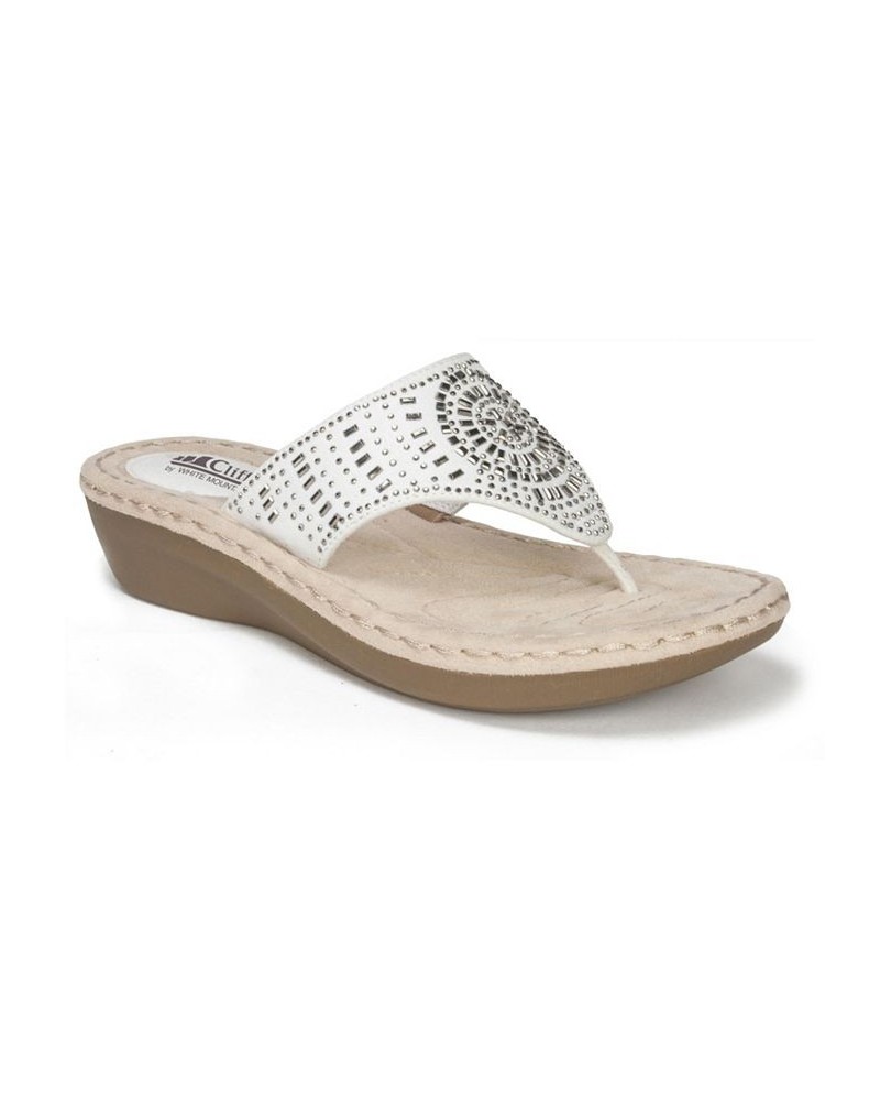 Cienna Comfort Thong Sandals White $31.74 Shoes