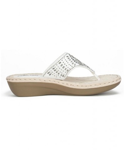 Cienna Comfort Thong Sandals White $31.74 Shoes