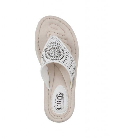 Cienna Comfort Thong Sandals White $31.74 Shoes