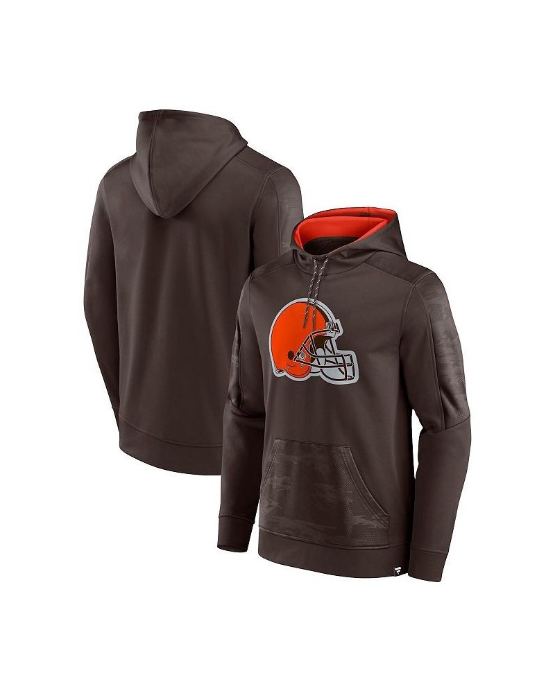 Men's Branded Brown Cleveland Browns On The Ball Pullover Hoodie $32.80 Sweatshirt