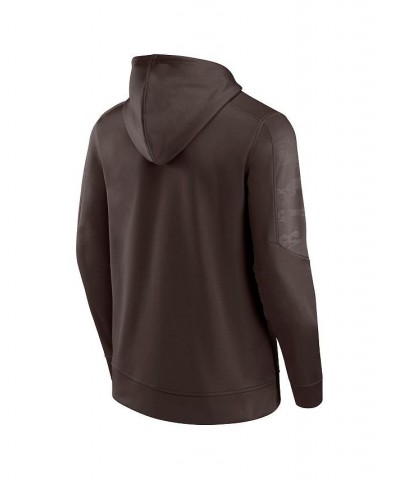 Men's Branded Brown Cleveland Browns On The Ball Pullover Hoodie $32.80 Sweatshirt