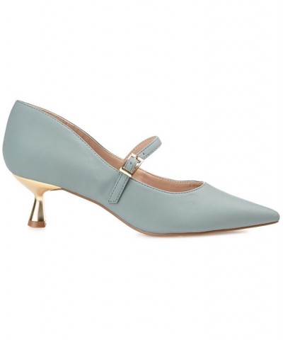 Women's Manza Kitten Heel Blue $43.00 Shoes