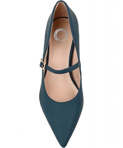 Women's Manza Kitten Heel Blue $43.00 Shoes