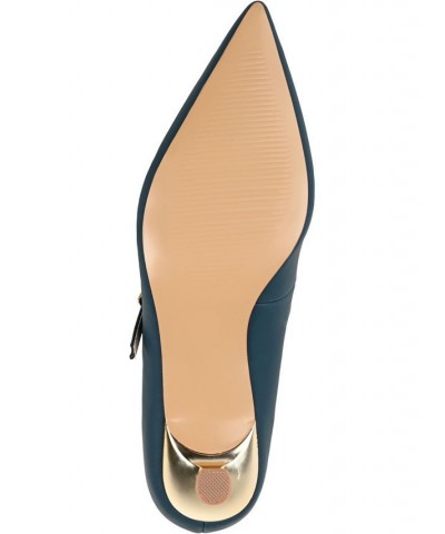 Women's Manza Kitten Heel Blue $43.00 Shoes