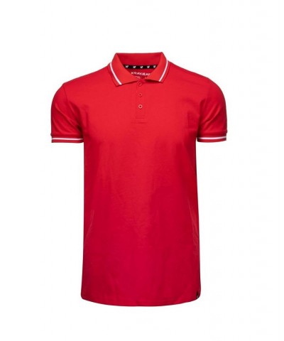 Men's Basic Short Sleeve Rib Polo Shirt PD03 $21.07 Polo Shirts