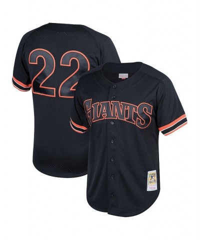Men's Will Clark Black San Francisco Giants Fashion Cooperstown Collection Mesh Batting Practice Jersey $65.80 Jersey