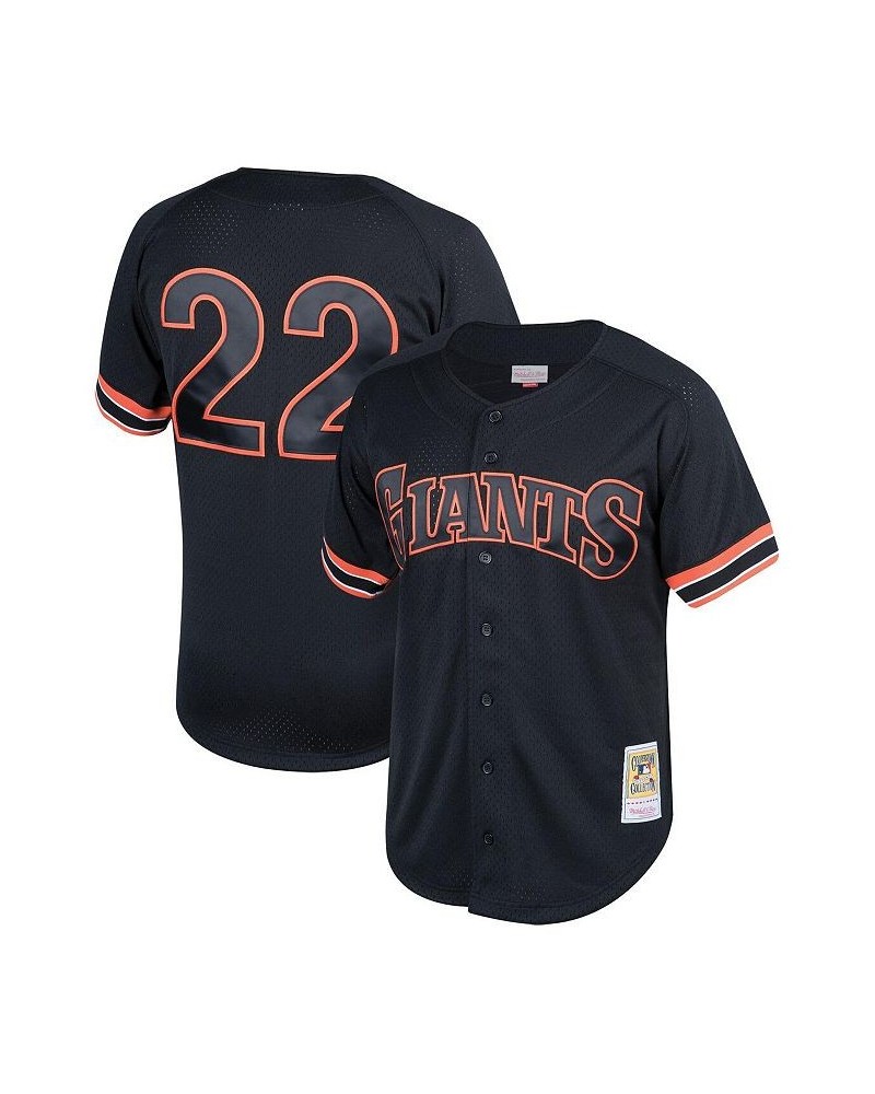 Men's Will Clark Black San Francisco Giants Fashion Cooperstown Collection Mesh Batting Practice Jersey $65.80 Jersey