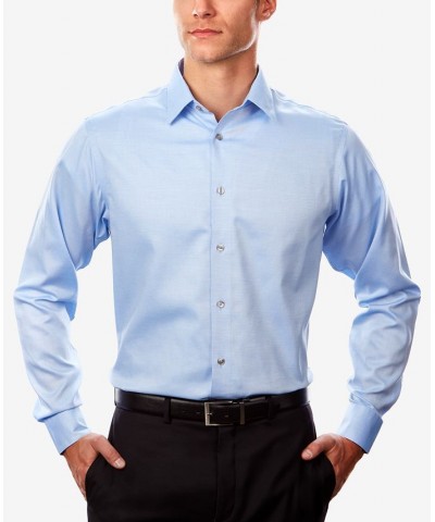 Calvin Klein Men's STEEL Classic/Regular Non-Iron Stretch Performance Dress Shirt Blue $25.73 Dress Shirts