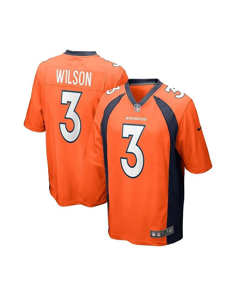 Men's Russell Wilson Orange Denver Broncos Game Jersey $51.80 Jersey