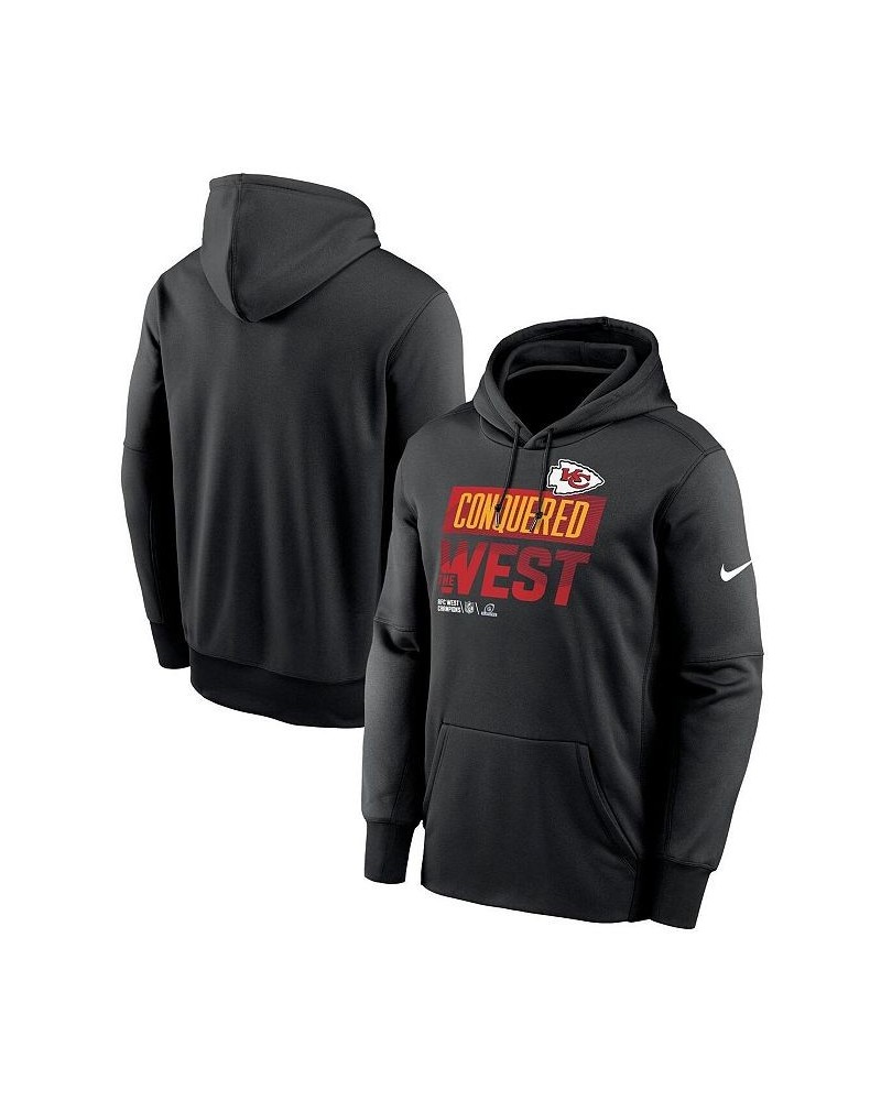 Men's Black Kansas City Chiefs 2022 AFC West Division Champions Locker Room Trophy Collection Pullover Hoodie $46.55 Sweatshirt